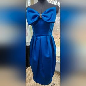 90's Style "no label"       Strapless Coctail.          Dutchess Satin Dress